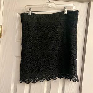 Black crochet/lace skirt